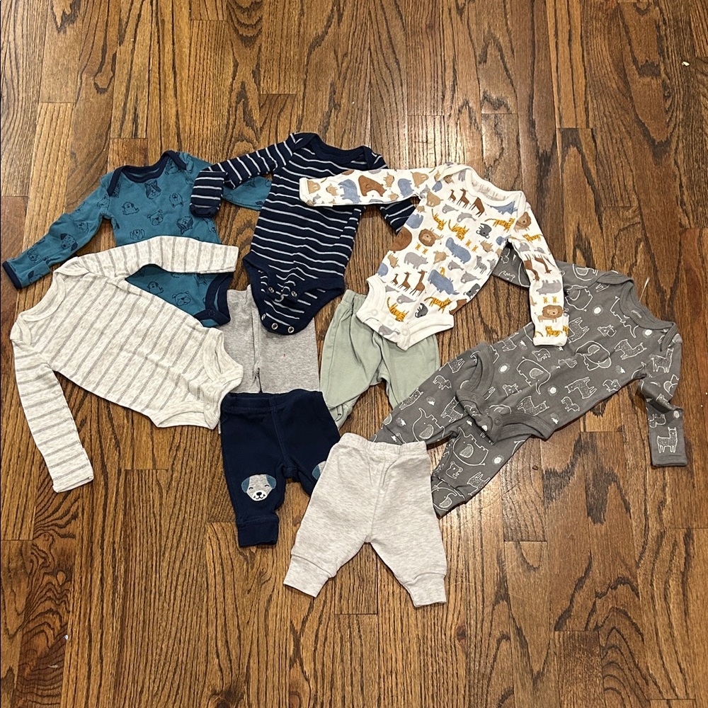 Kids Animal Print and Striped Matching Set